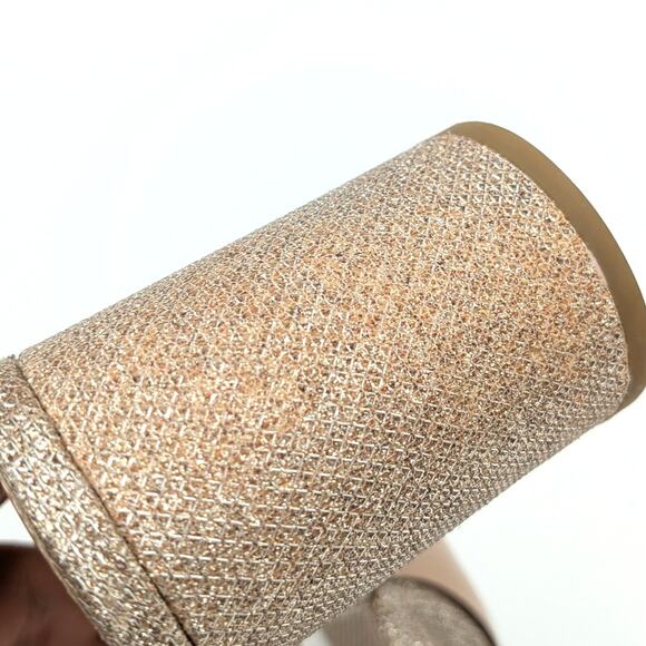 Pelle Moda Noreen Gold Glitter Strappy Block Heels Women's Size US7M EU38 - Picture 8 of 9